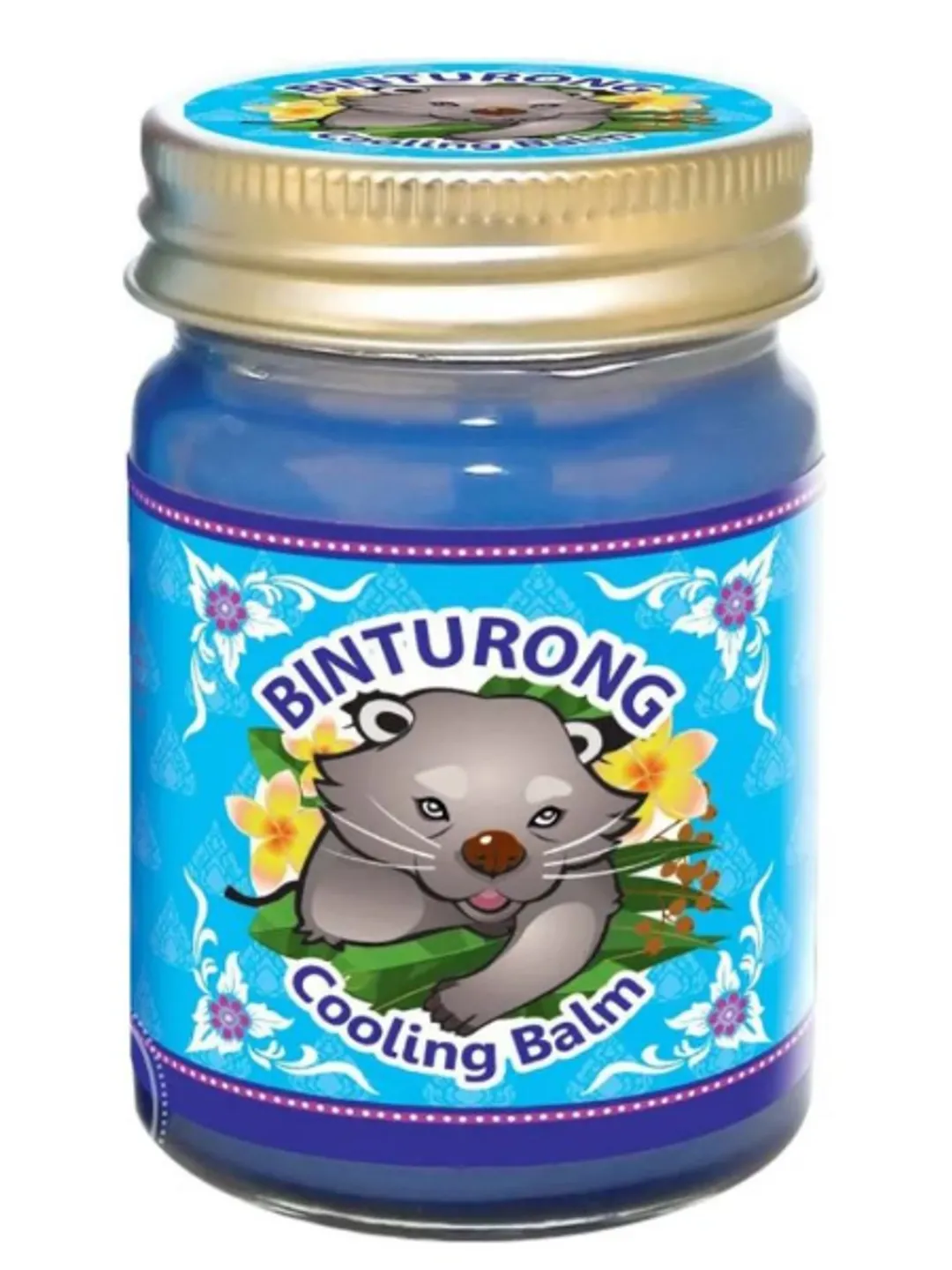 Original BINTURONG Thai Blue Cooling Body Balm with Eucalyptus, Thai Ointment Cooling Balm 50 ml
