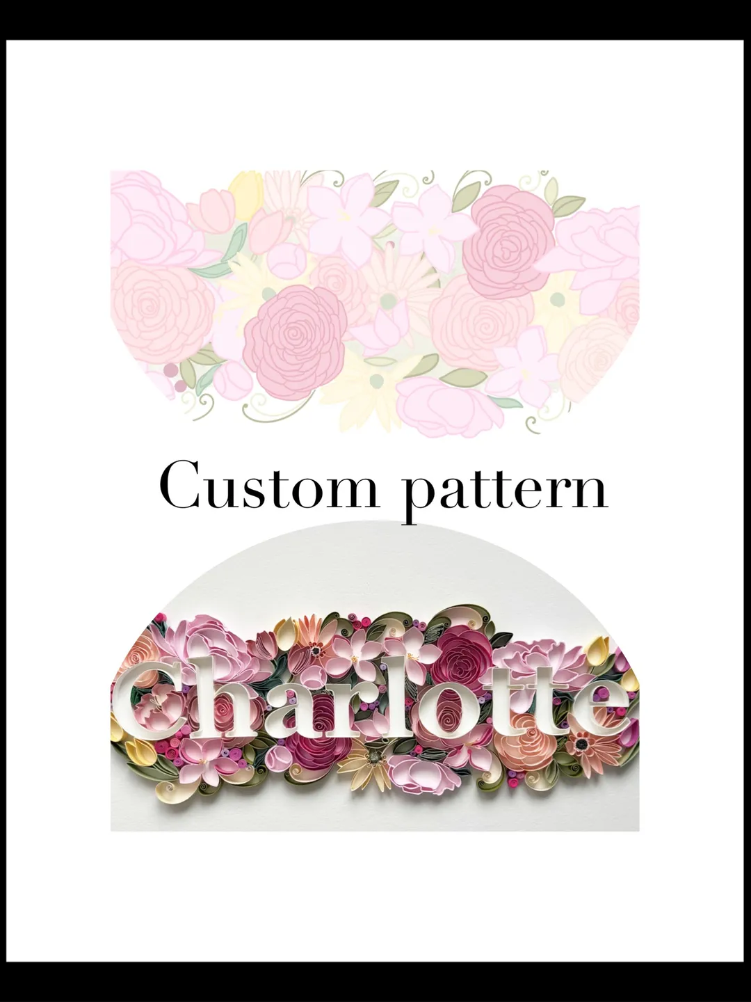 Custom Patterns Available Custom pattern in floral design