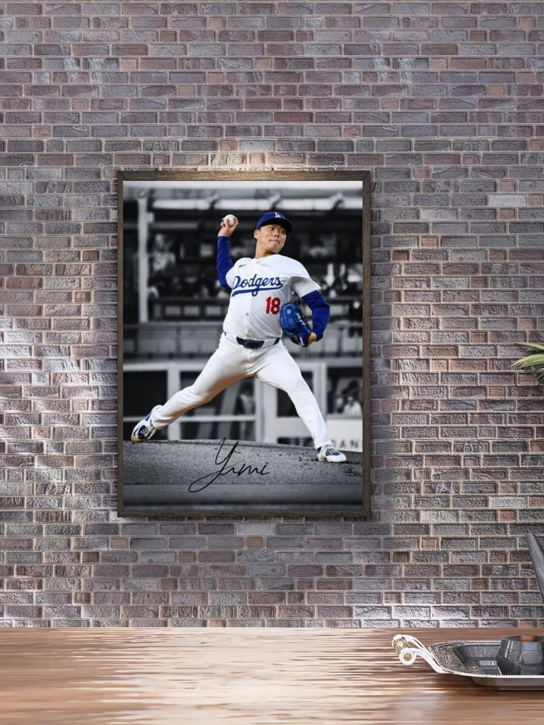 Yoshinobu Yamamoto Dodgers Art Print | MLB Baseball Poster