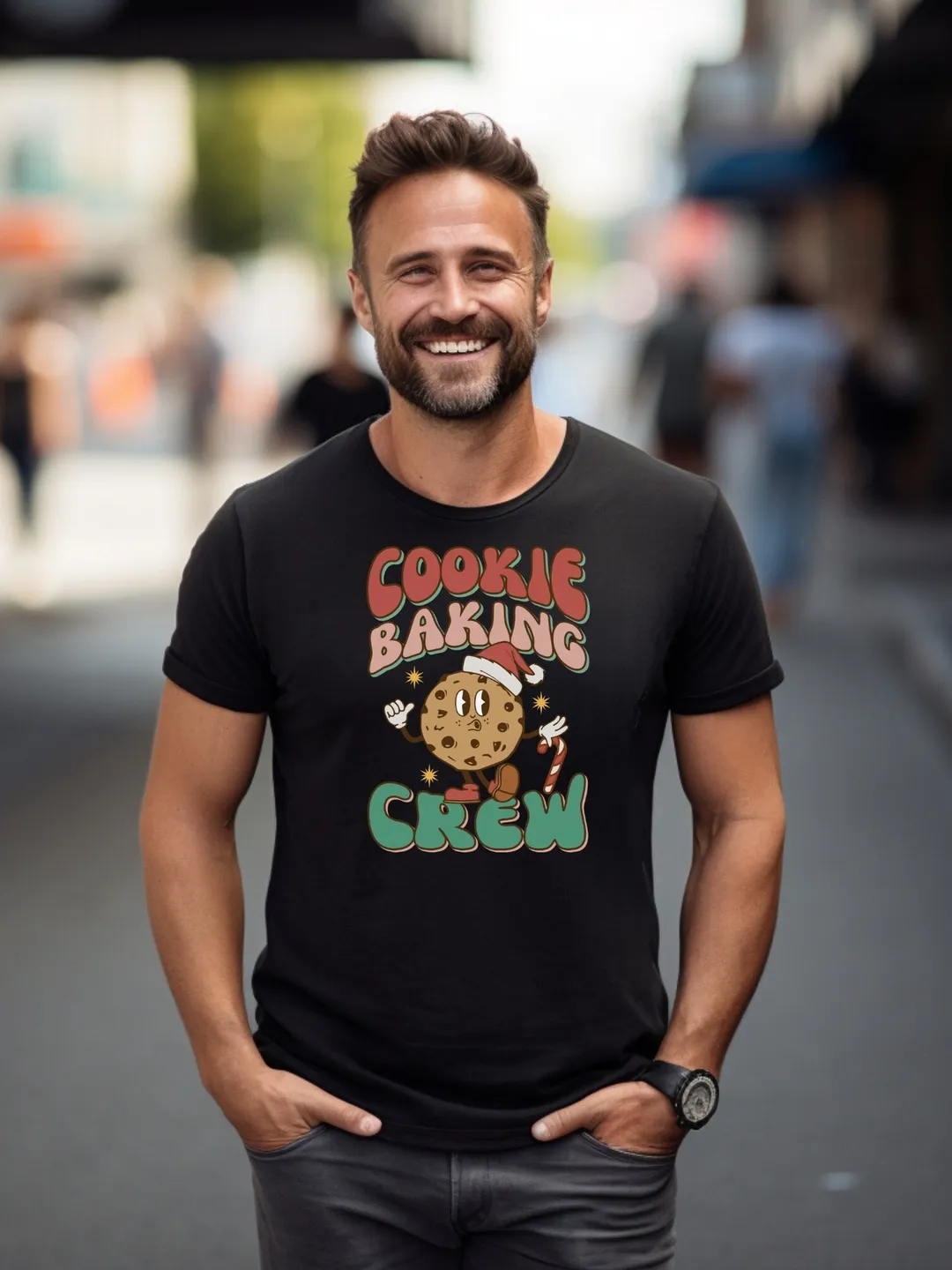 Cookie Baking Crew T-Shirt: Funny Christmas Family Matching Shirt
