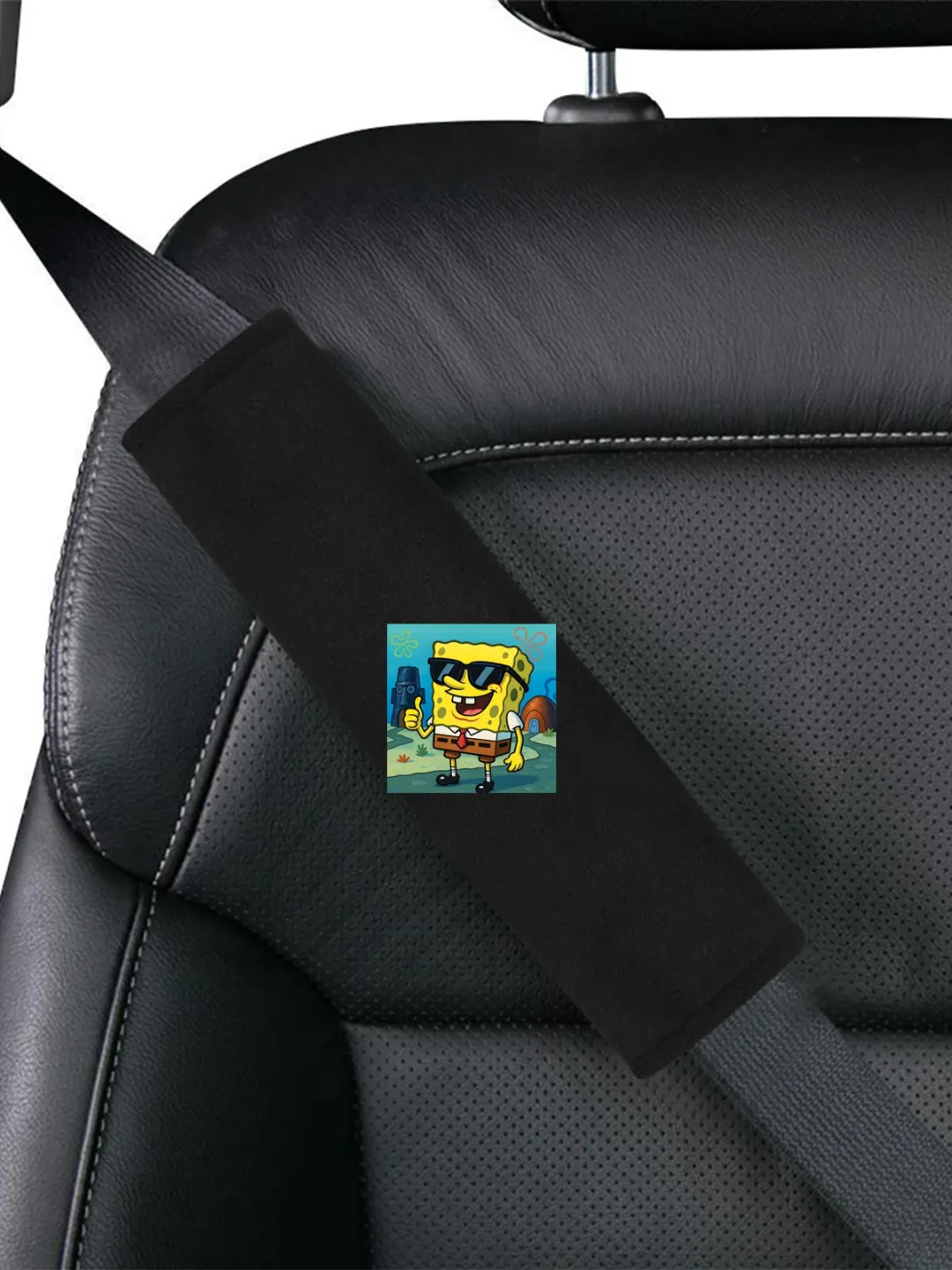 With SpongeBob Seat Belt Shoulder Pad