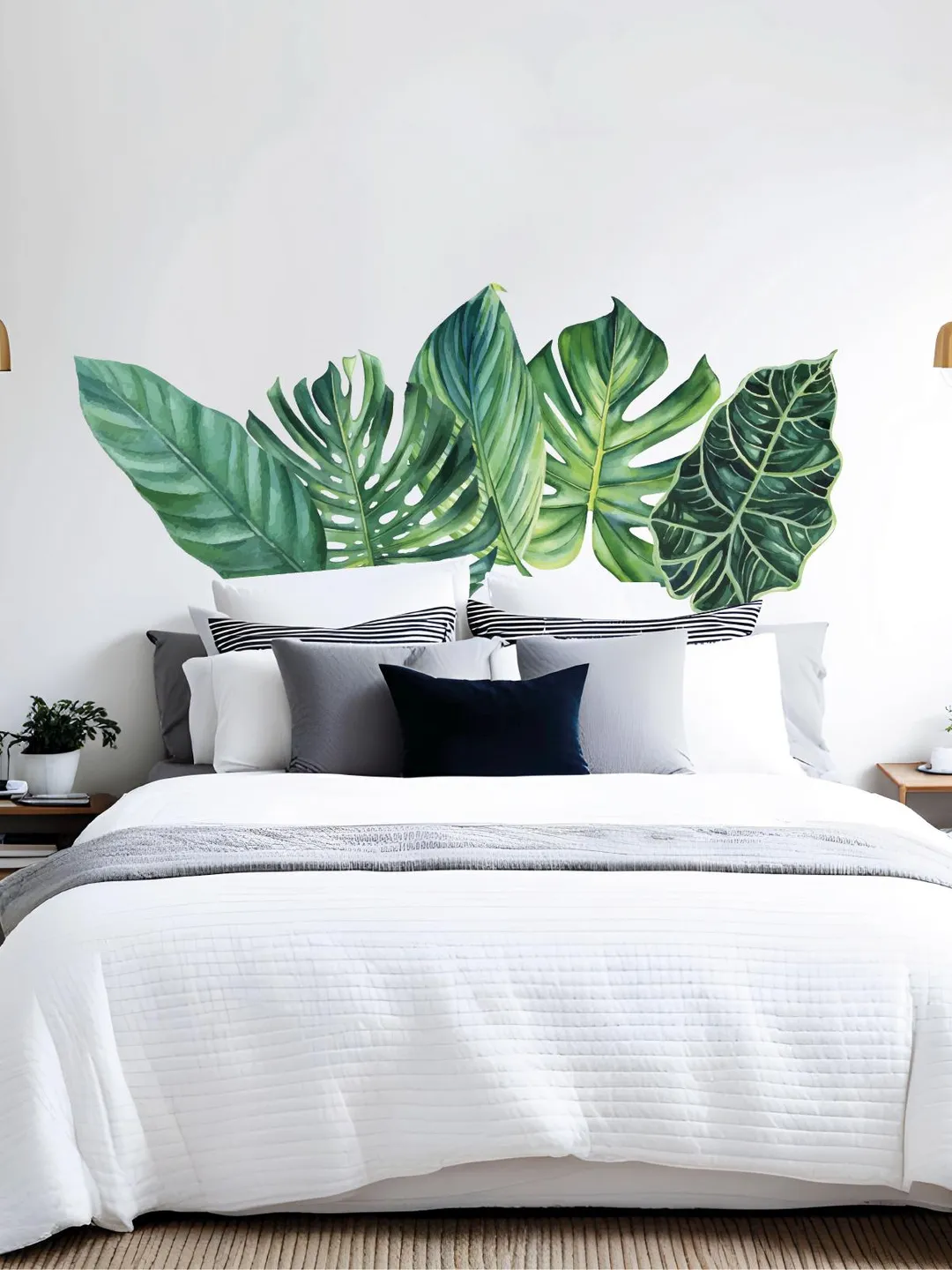 Palm leaves Wall Decal Headboard  Greenery Botanical Tropical  el84