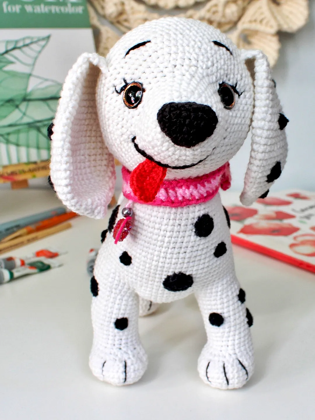 Dalmatian Dog Crochet Pattern In English Realistic Puppy