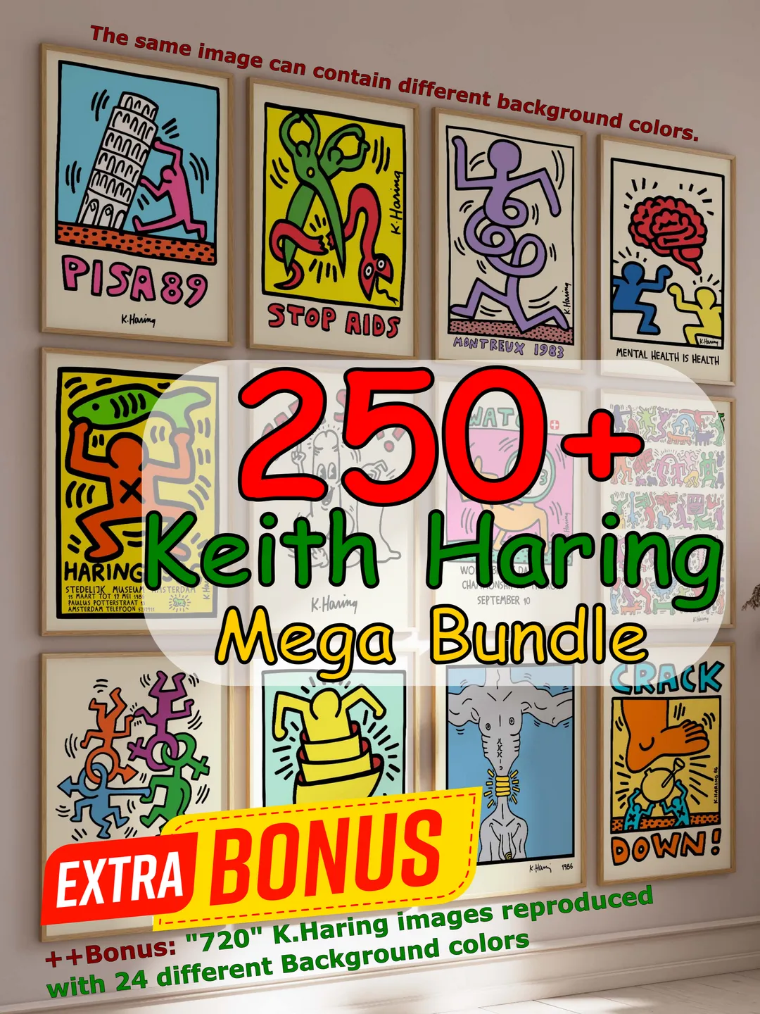Keith Haring 250 Poster Digital Bundle