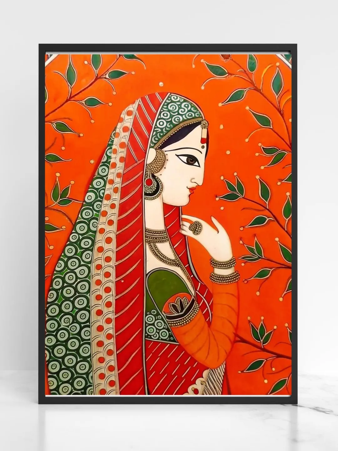 Madhubani Painting, Indian Folk Art, Woman Print, Traditional Artwork ...