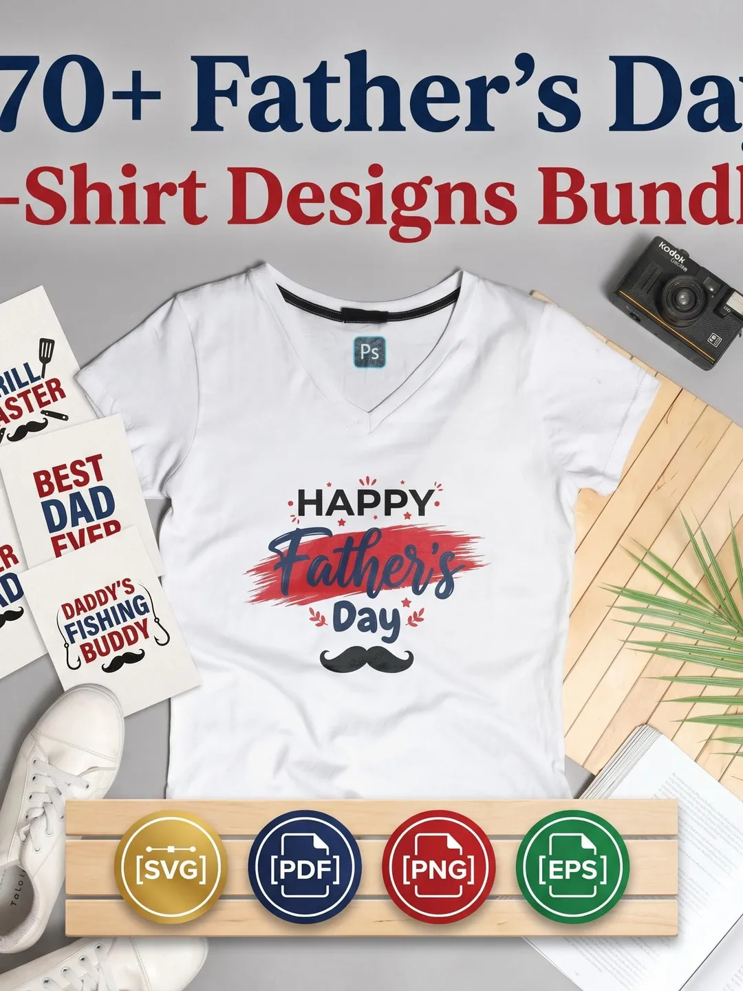 Father's Day T-Shirt Design Bundle | 170+ Funny Dad PNG SVG Files (Digital Download)