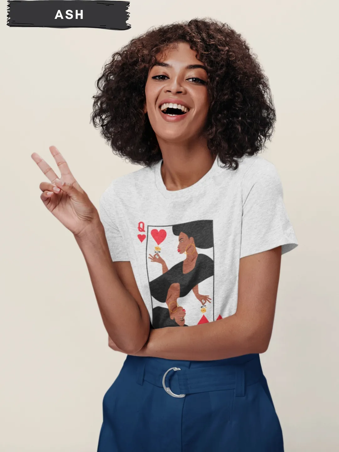 Afro Queen T-shirt Black Queen of Hearts shirt Black Queen Tee Unique Queen of Hearts t shirt Strong Black Queen Afro Original Art Tee Women