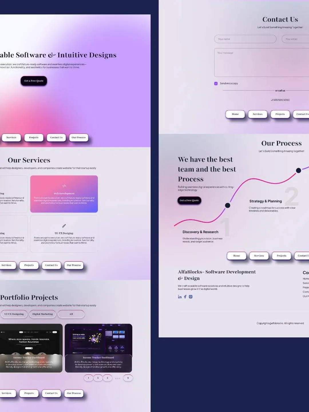 Modern Portfolio Landing Page Template | Figma UI/UX Design for ...