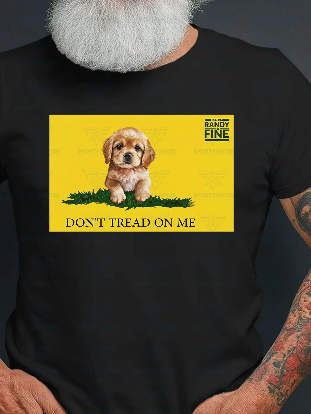 Puppy Don't Tread On Me Gadsden Flag Shirt, Patriotic Liberty Graphic Tee