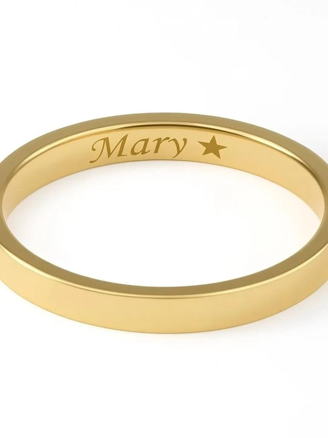 Custom Gold Name Ring – Engraved Thin Band Ring – Minimalist Dainty Stackable Jewelry – Personalized Ring – Gift for Her