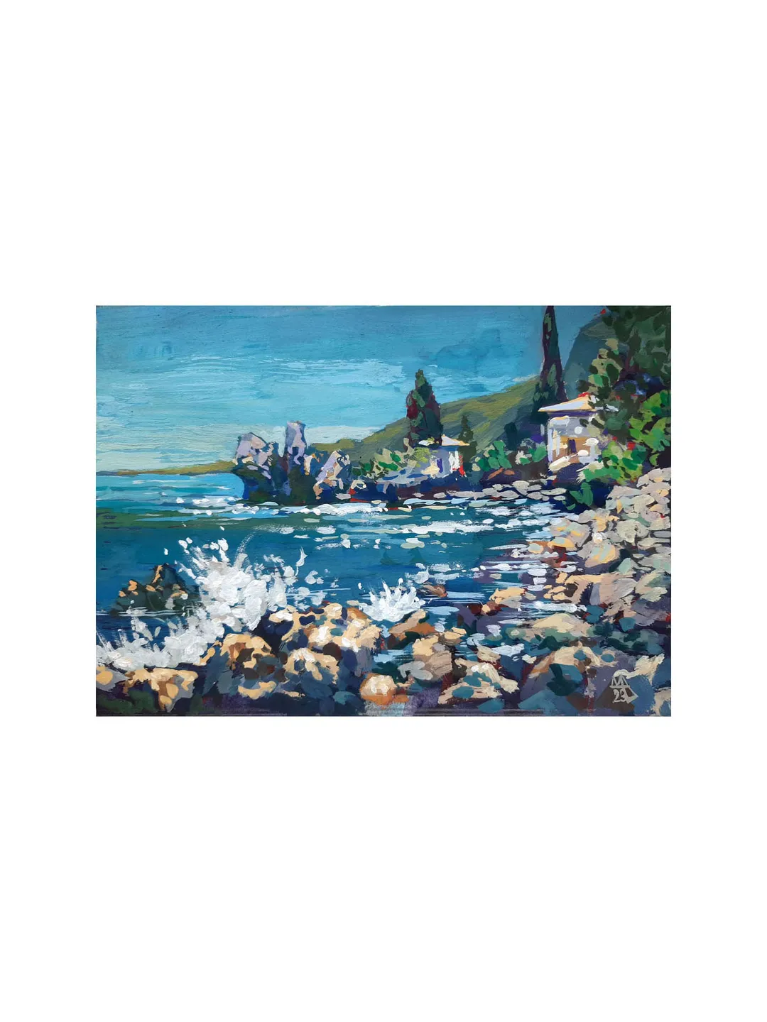 Harbour Sea Breeze Painting 5x7