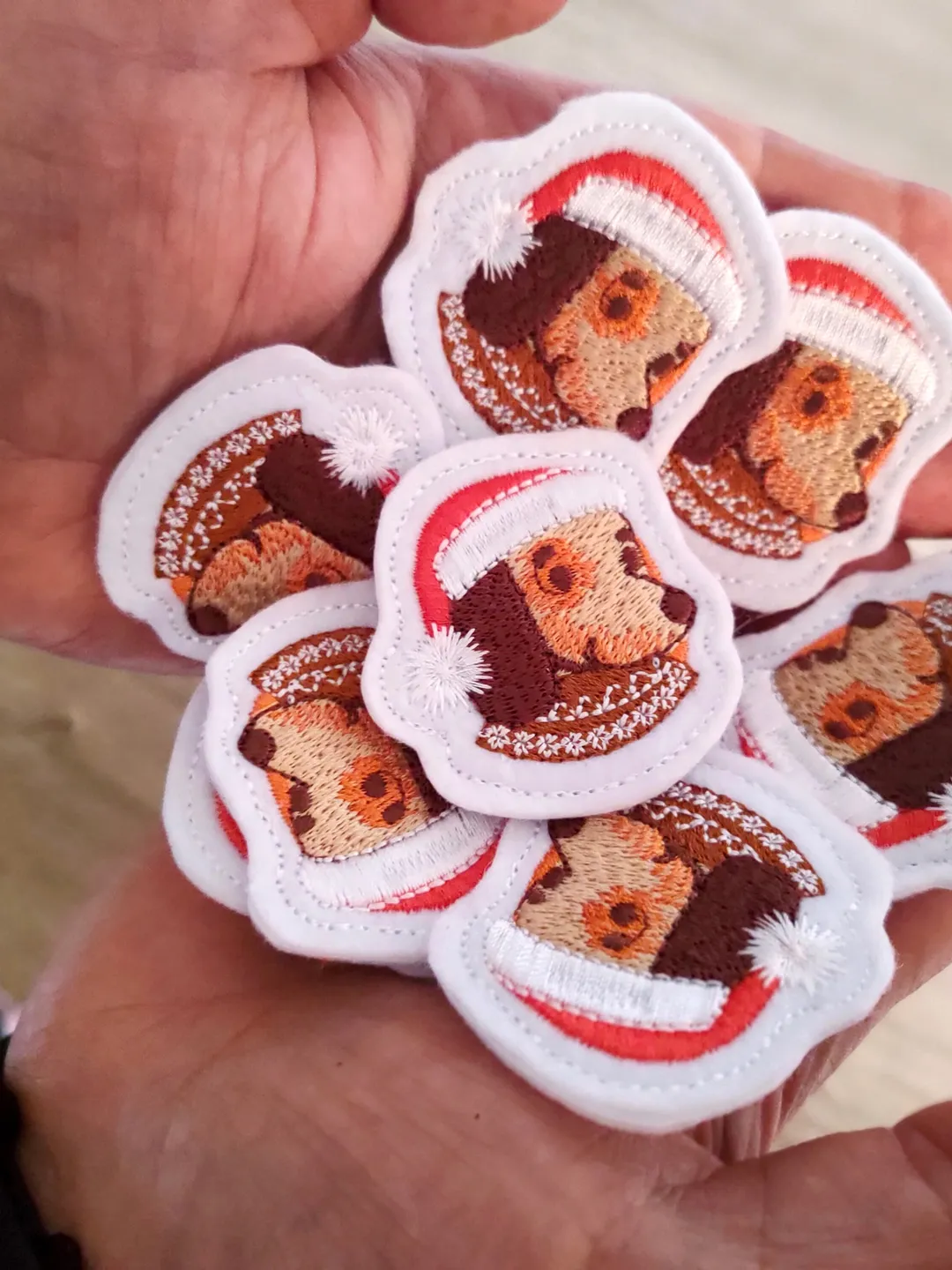 Machine embroidery design -
CHRISTMAS SANTA-DOG