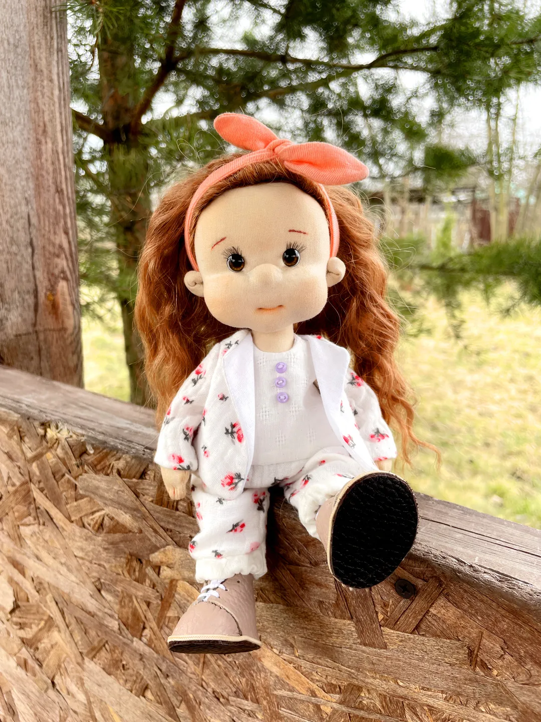 Art Doll Waldorf Doll Inspiration Handmade Textile Doll Birthday Gift for Girl