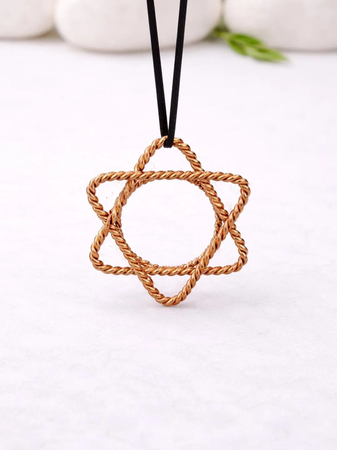 Handmade Twisted Copper Celtic Knot Pendant | Boho Wire Jewelry