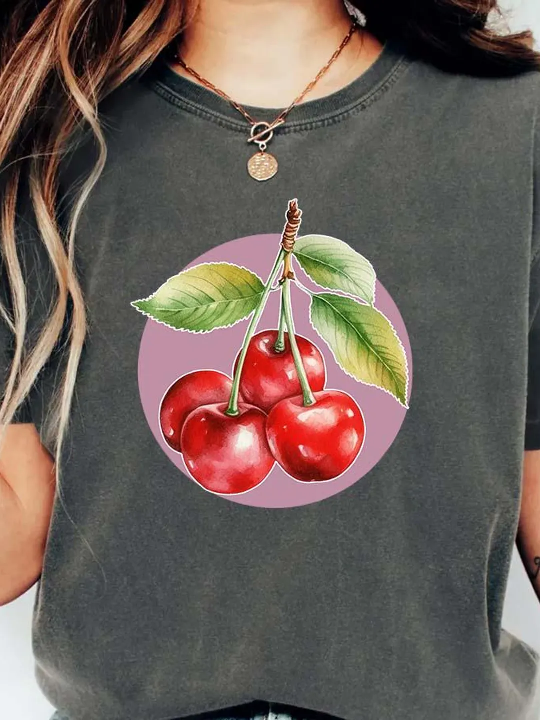 Cherries T-Shirt: Red Fruit Graphic Tee, Sweet Foodie Gift
