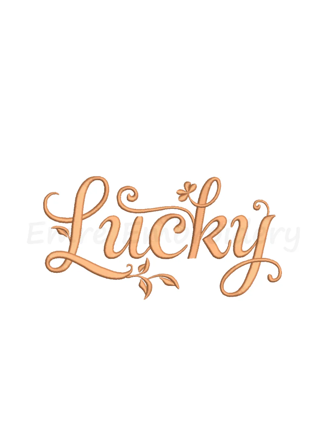 Lucky Embroidery Design, Machine Embroidery Design, 5 Sizes, Instant Download