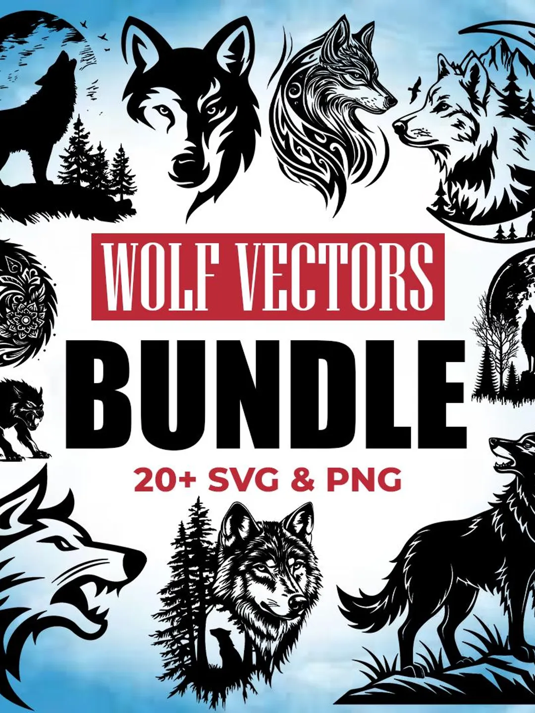 VECTOR DESIGN Walther PPK Mountain sheep and wolf