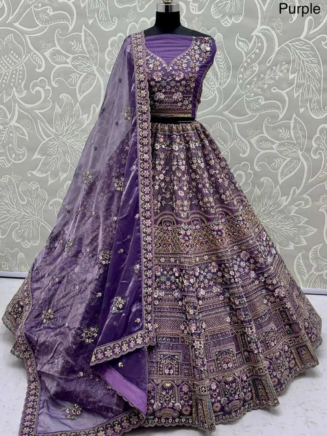 purple indian bridal dress Beautiful Indian wedding dress