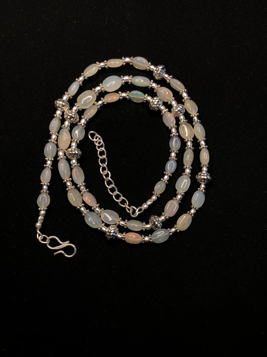 Natural Ethiopian Fire 24 Inch, 101 Cts,Opal Necklace, Smooth Opal Tumble, Opal Tumble Necklace,Size-4mm-7mm Handmade Opal Tumble,