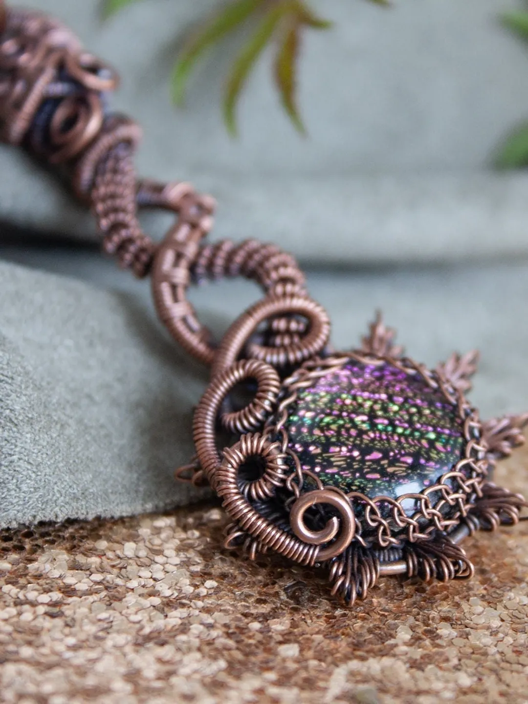 Copper jewelry Wire wrapped pendant Wire wrapped jewelry Wire wrap Gift for women Handmade jewelry