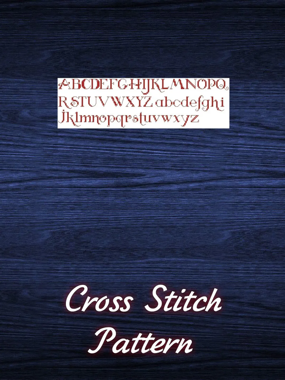 Vintage Cross Stitch Pattern Alphabet Counted Digital Download PDF