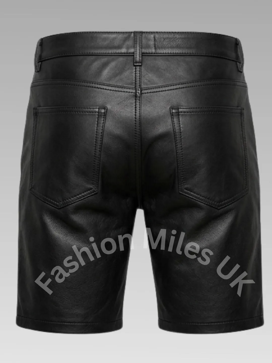Men's Genuine Black Sheep Leather Short High Quality Handmade Real