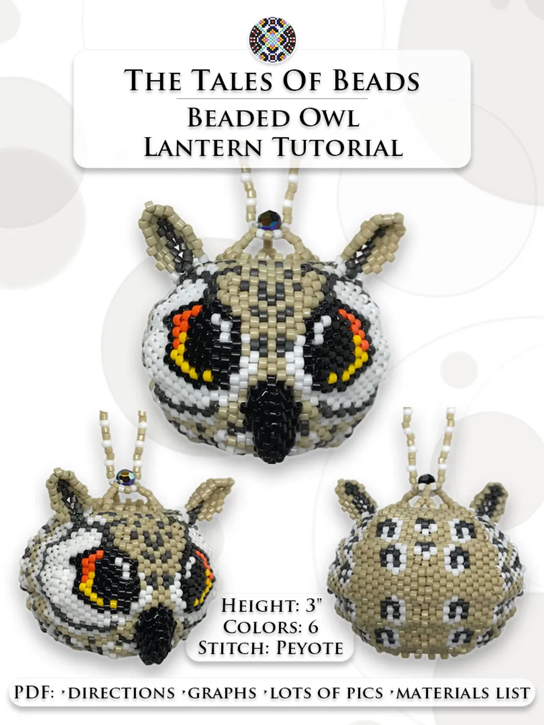 Beaded Owl Pattern - Seed Bead Animals Tutorial Beaded Birds