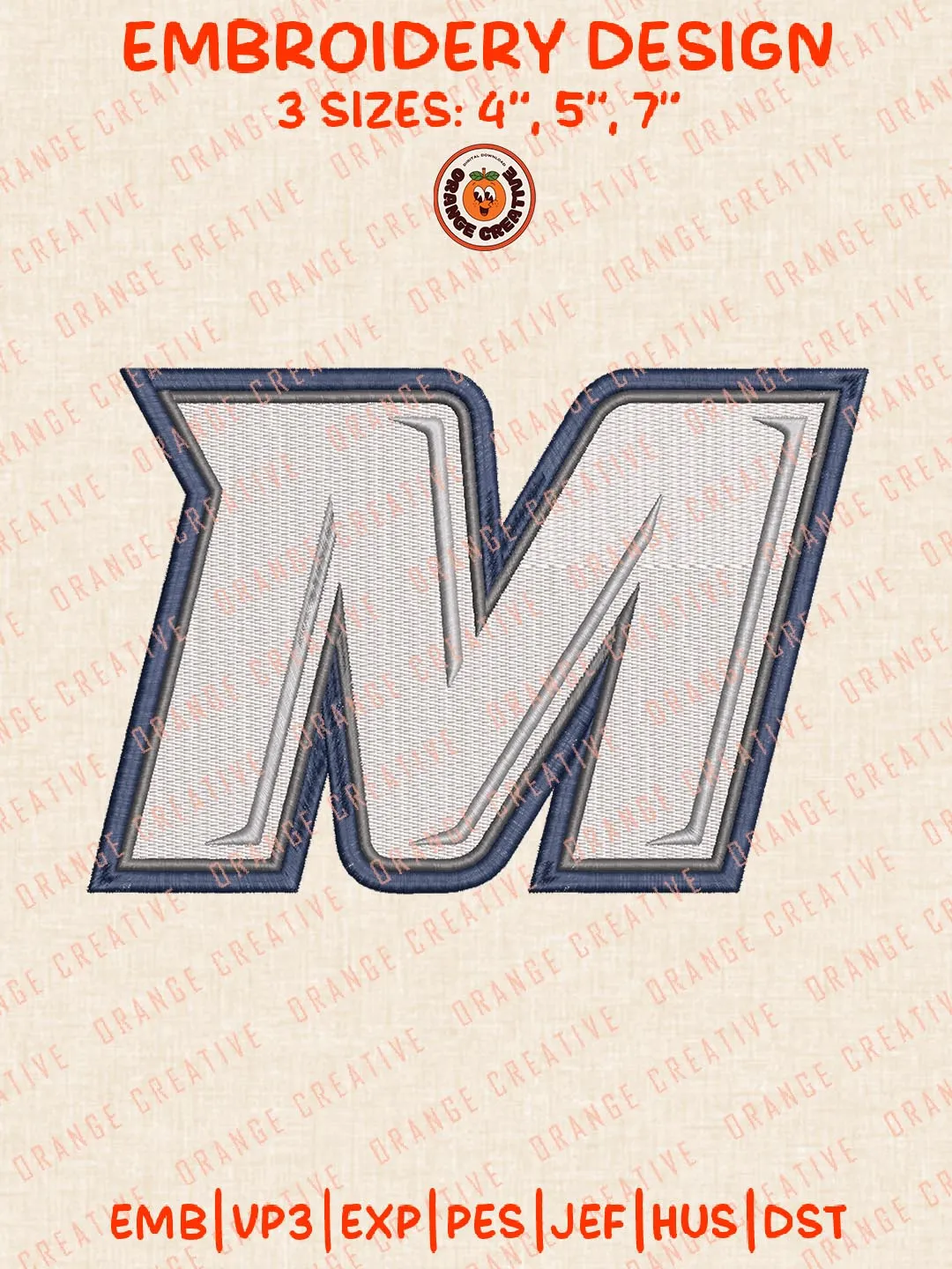 Monmouth Hawks Embroidery Design, NCAA Logo Embroidery Design, Machine Embroidery Design File, 4 Sizes, Digital Download
