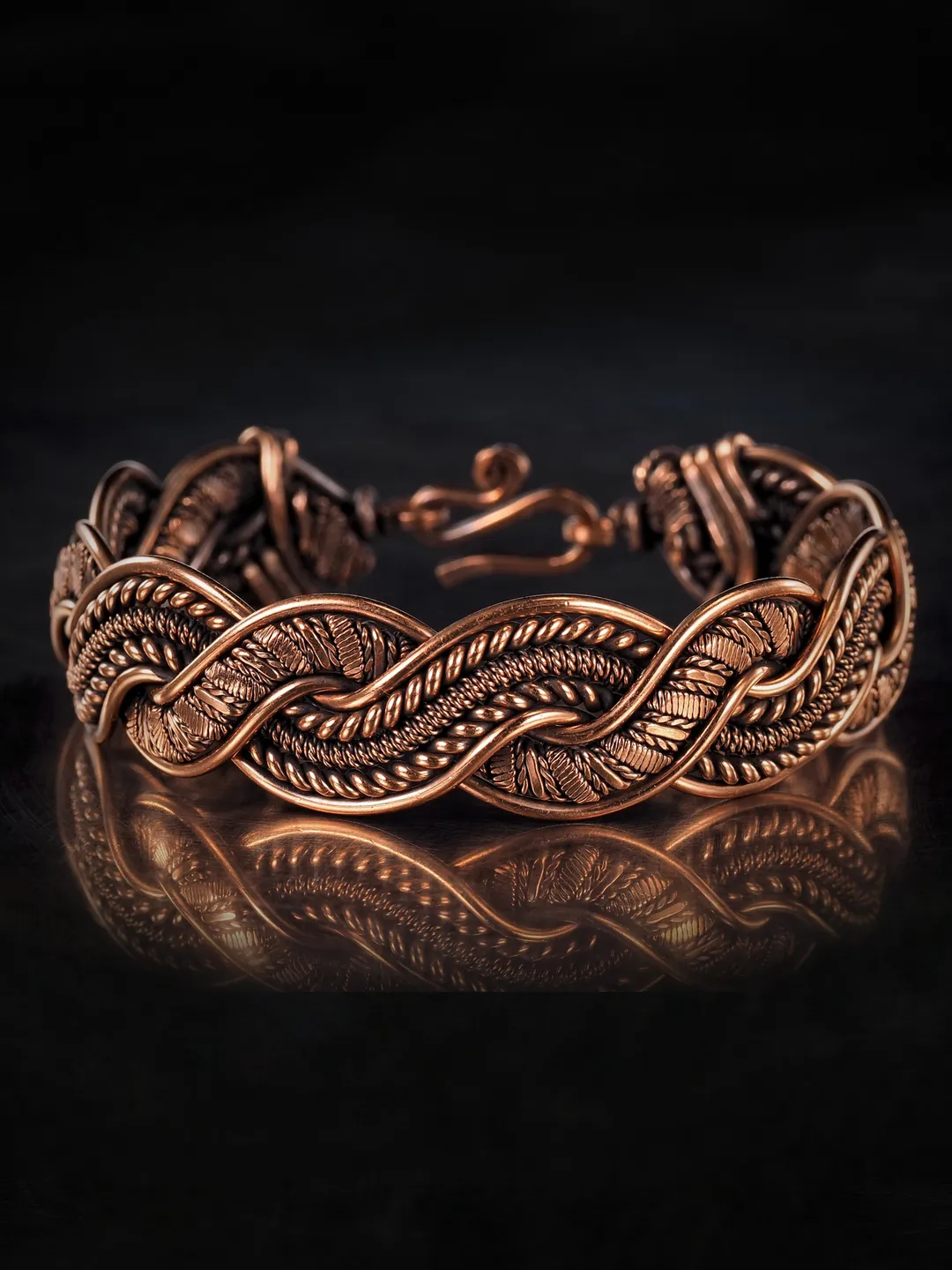 Wire wrapped copper bracelet for woman Antique style copper jewelry WireWrapArt