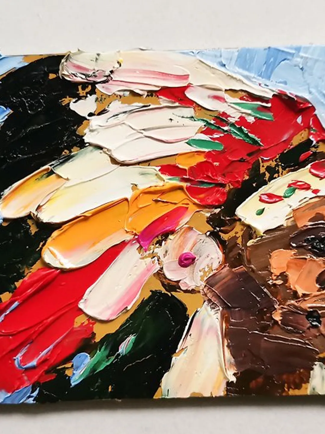 Navajo Man Painting Original Art Impasto Oil Painting Portrait Art Verafe