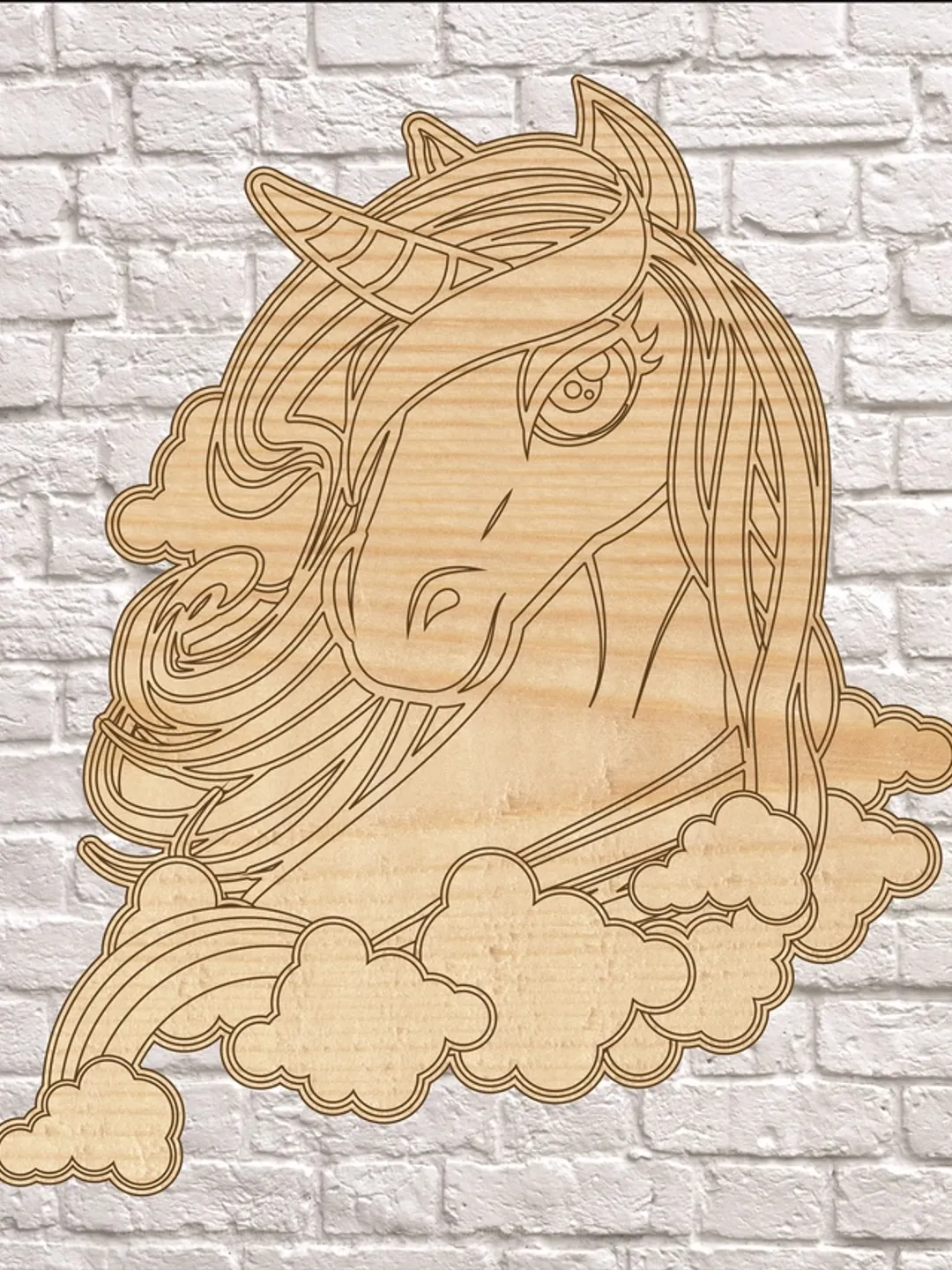Digital Template Cnc Router Files Cnc Unicorn Files for Wood Laser Cut Pattern