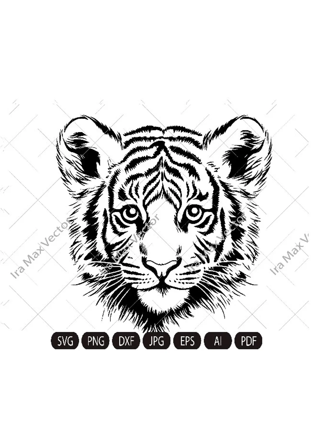 Baby tiger svg, tiger cub face svg, tiger baby, Tiger, Nursery Decor, Safari African Animals, tiger Cub, Nursery Wall Art,Kids Printable Art