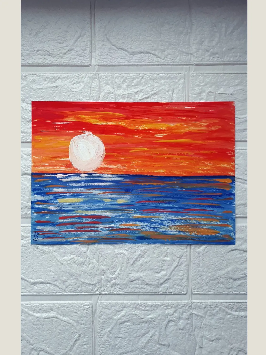 Sunset Miniature #1, Seascape Painting