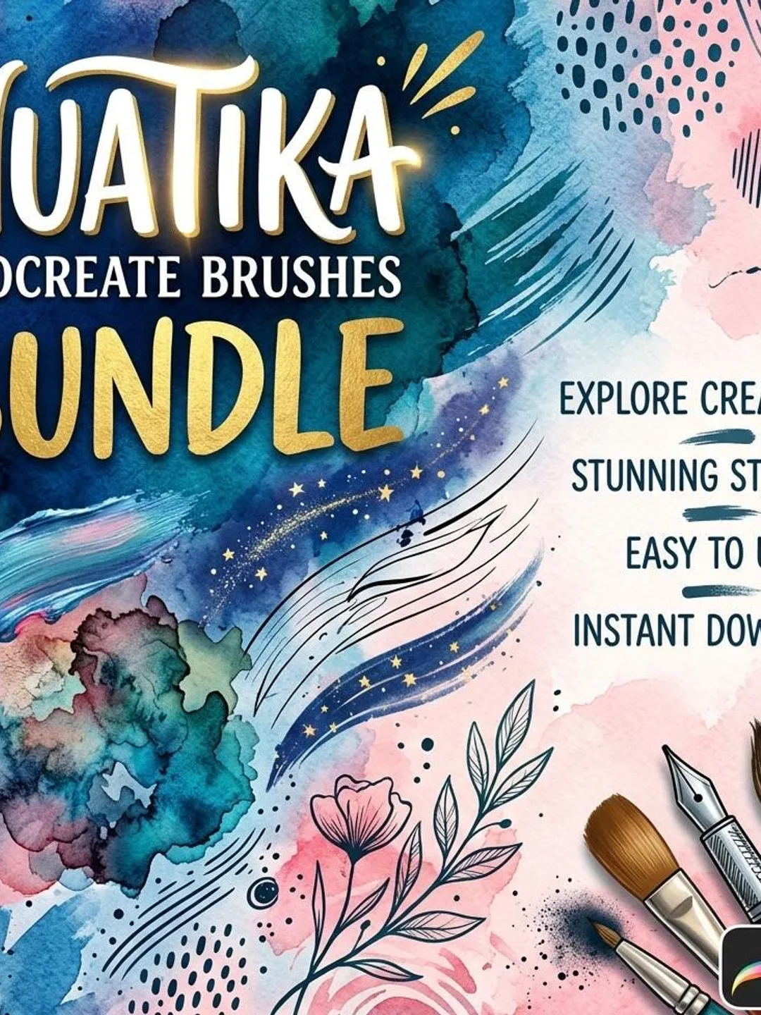Nuatika Procreate Brushes Bundle | Digital Art Brushes for iPad Artists, Drawing, Painting & Illustration