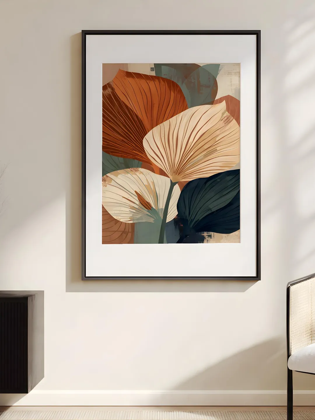 Abstract Botanical Art Modern Flower Wall Art, Mid Century Modern ...