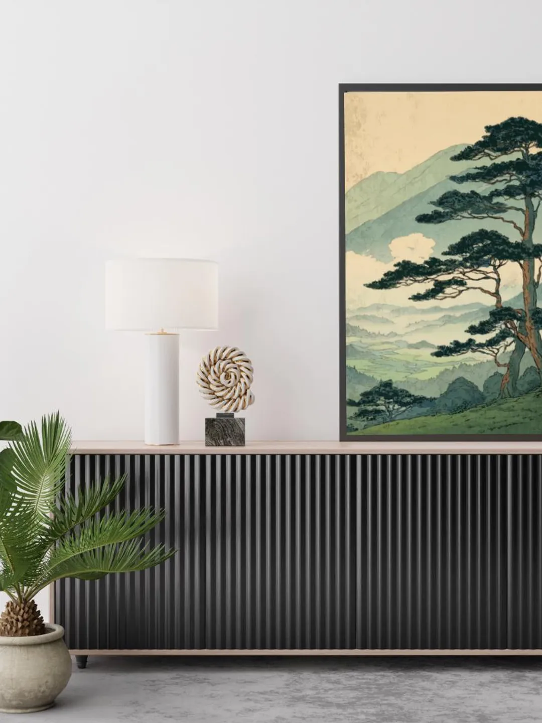 Vintage Japanese Forest Print -Mountain Landscape Wall Art -Serene Home ...