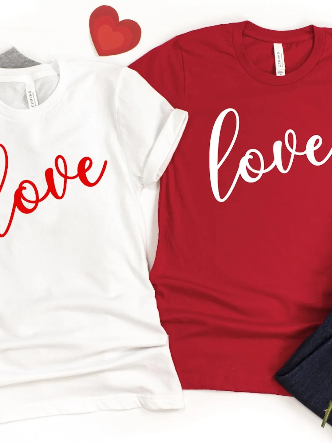 Valentine's T-Shirt: Love Heart Graphic - Casual Unisex and Women's sizes