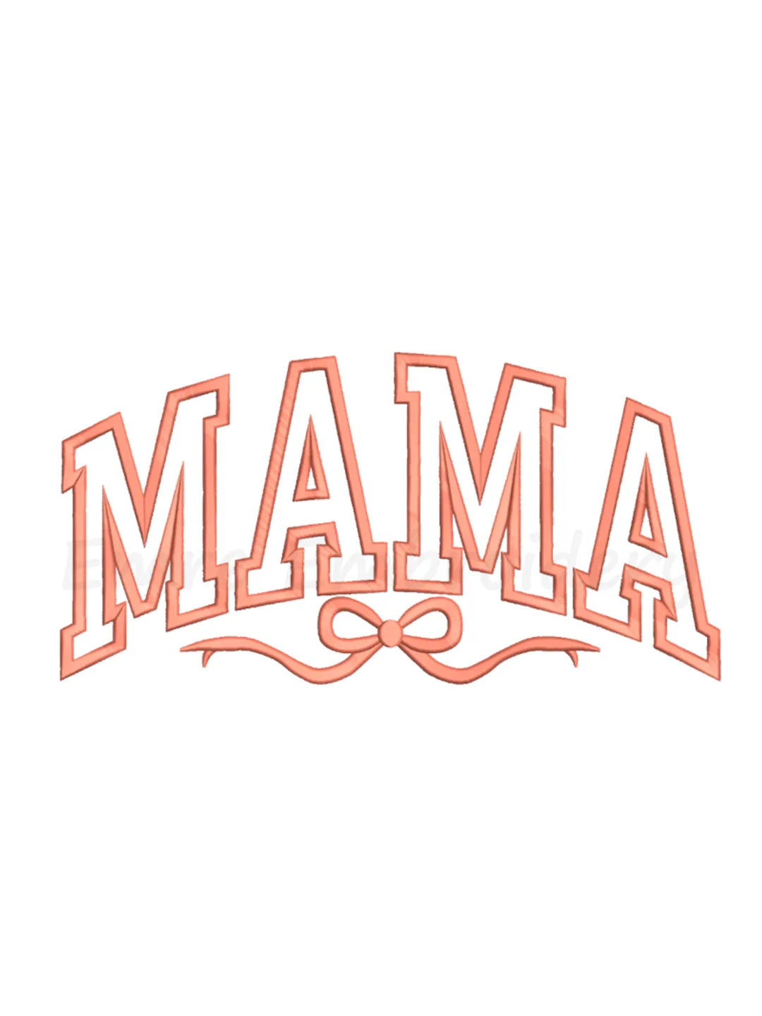 Coquette Mama Applique Embroidery Design, Machine Embroidery Design, 6 Sizes, Instant Download