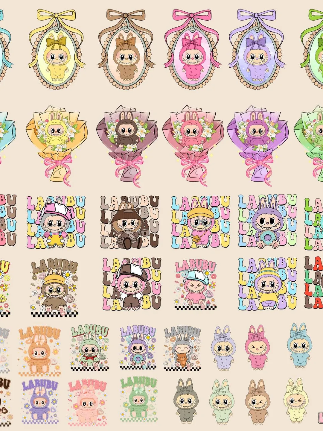 Labubu +120 Designs PNG Mega Bundle, Labubu Clipart, Labubu PNG,Cute ...