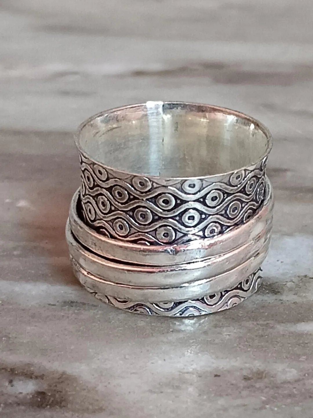 Popular Gifts Ring, Handmade Ring, Spinner & Meditation Ring, 925 Sterling Silver Ring, Partywear Gifts Ring, Beautiful Thumb Ring,
