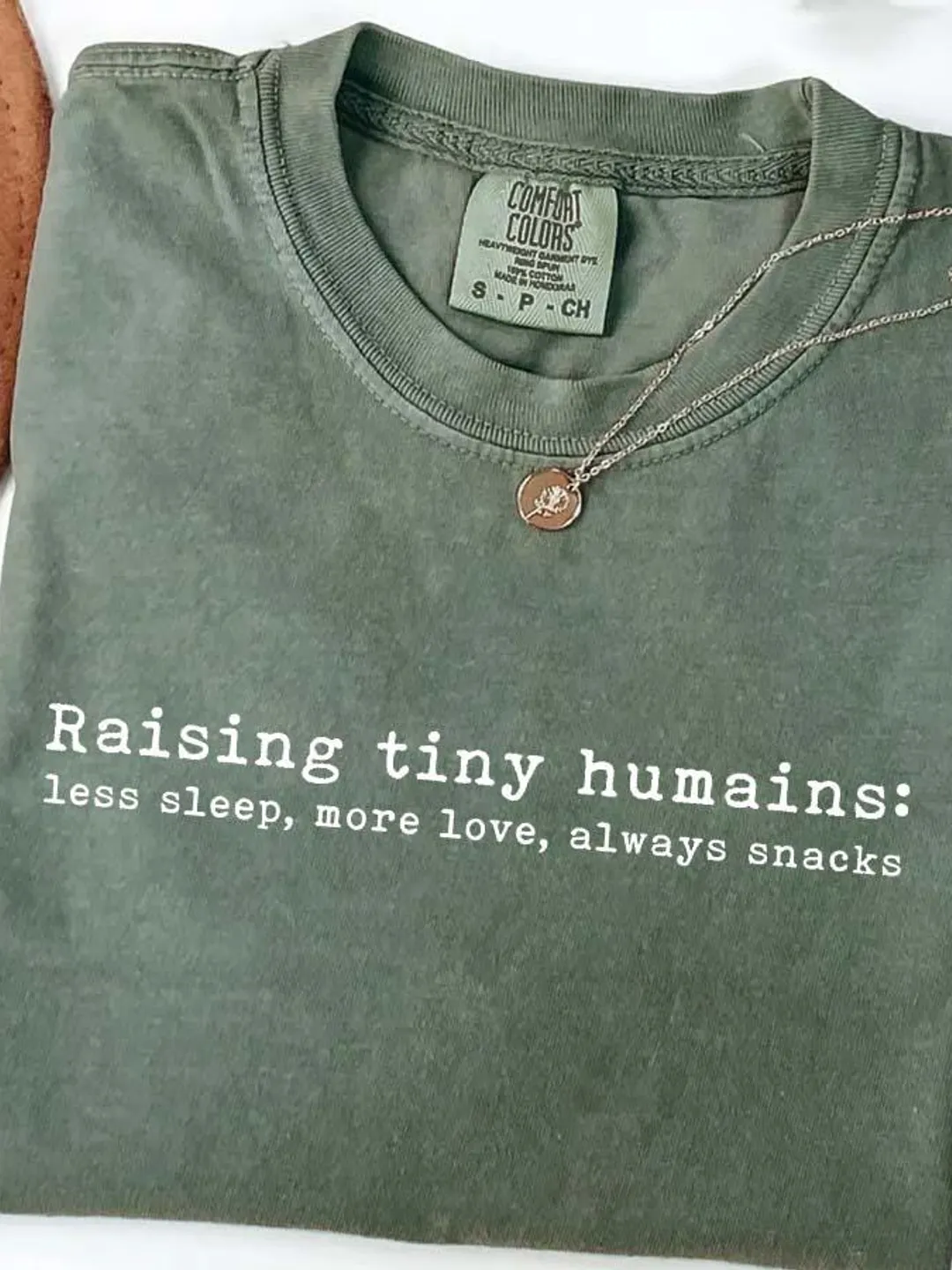 Raising Tiny Humans Comfort Colors Mom Life Shirt