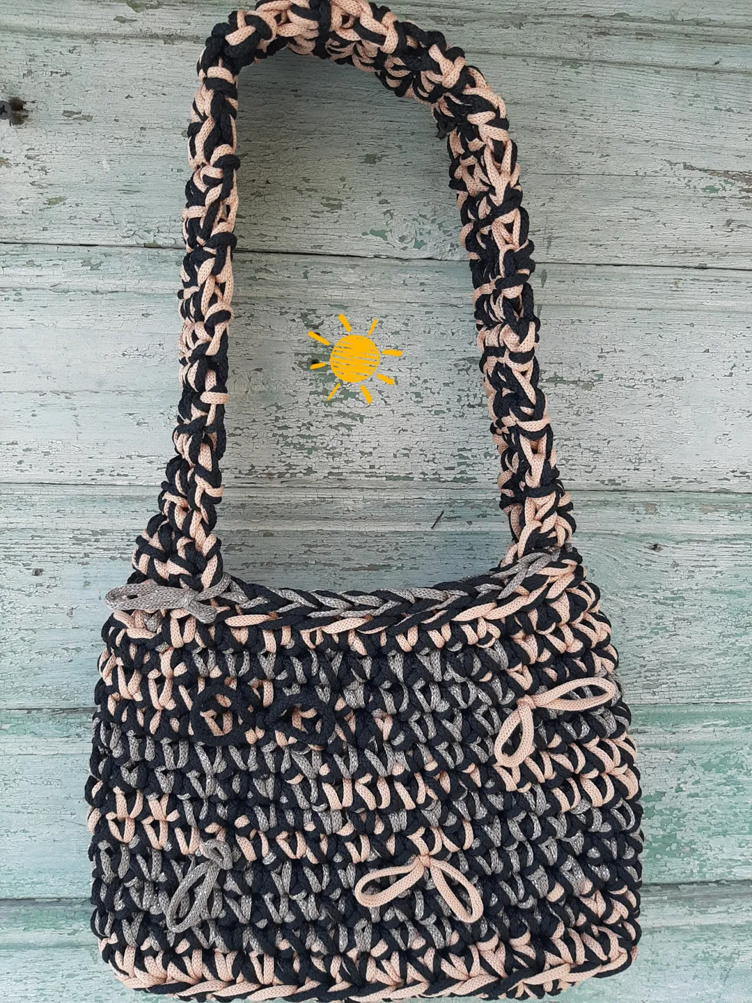 Crochet bag, shoulder bag, trendy bag