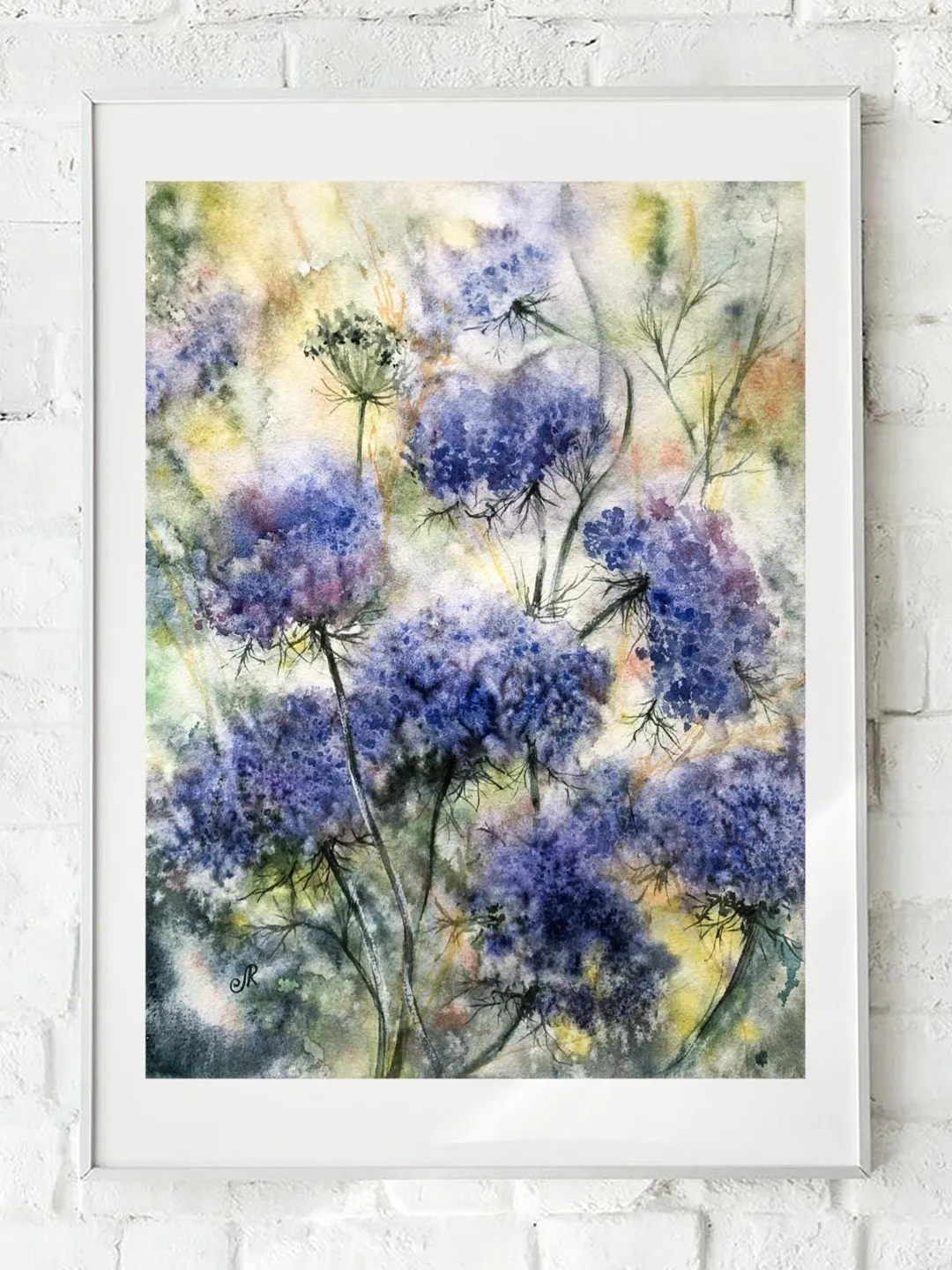 Flowers Original Painting Watercolor Wildflowers Wall Art Floral