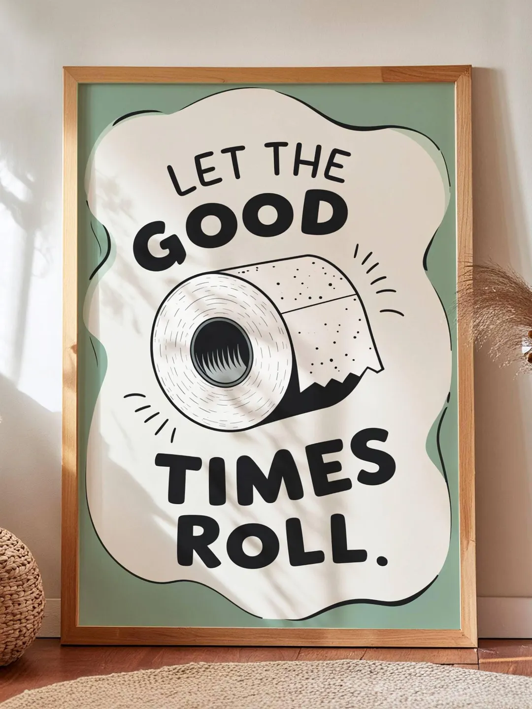Funny Bathroom Pun Art Print: Quirky Toilet Humor Wall Decor (Digital ...