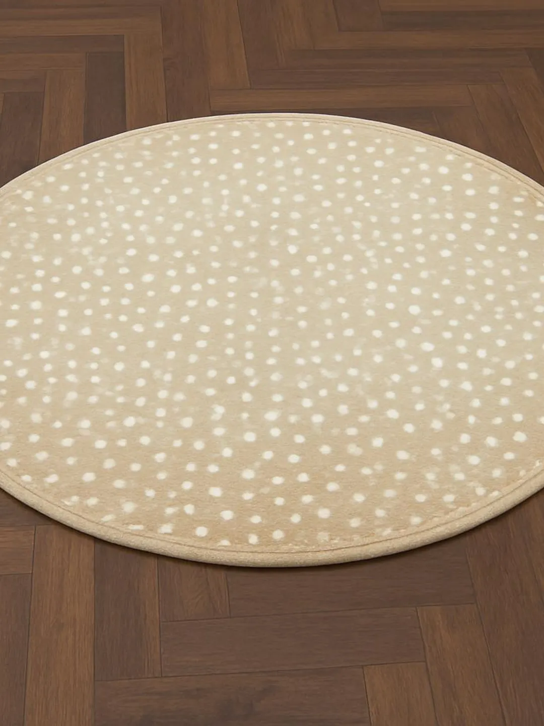Hand Tufted Wool Rug | Antelope Print, Neutral Beige