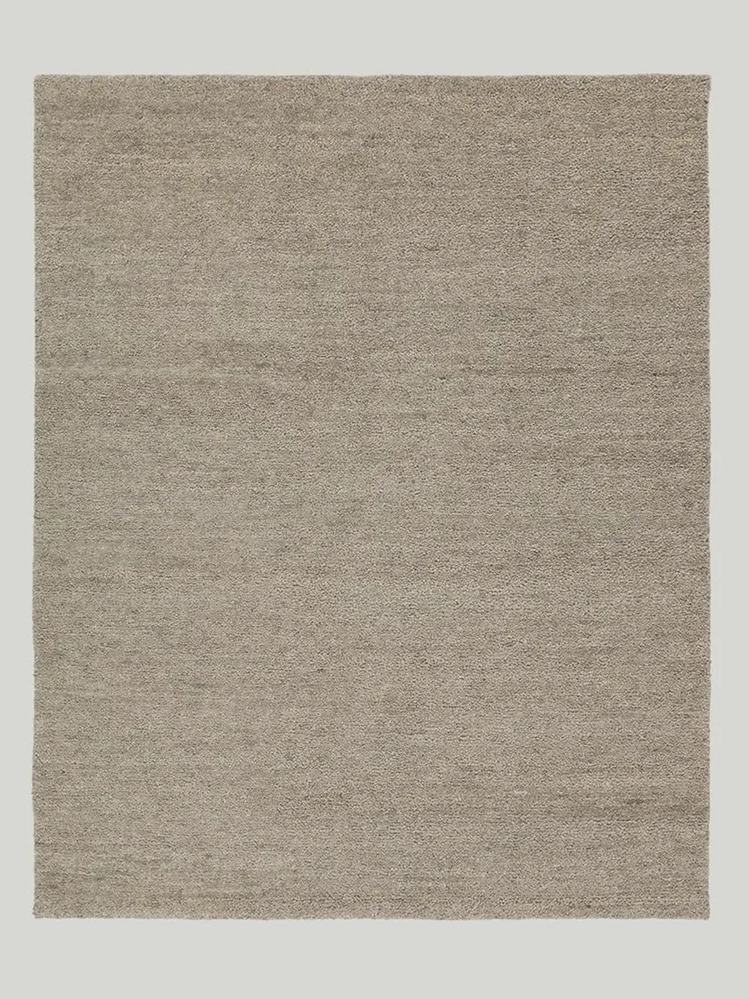 Hand Knotted Wool Rug • Natural Beige Textured Loop Pile