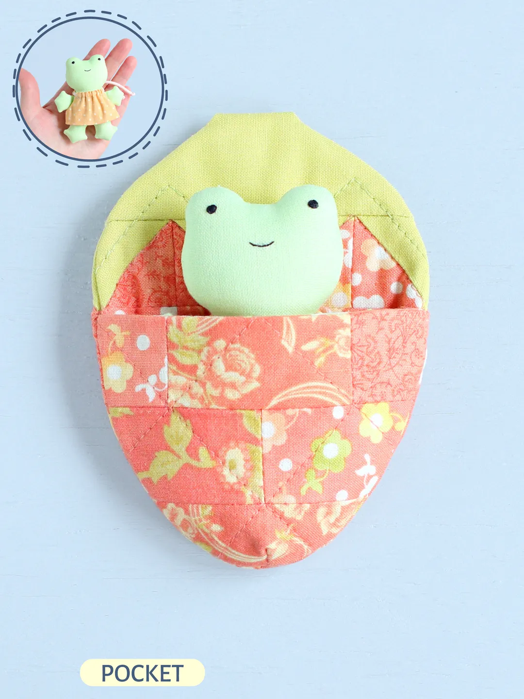 2 PDF Pocket Frog and Strawberry Sewing Patterns Bundle