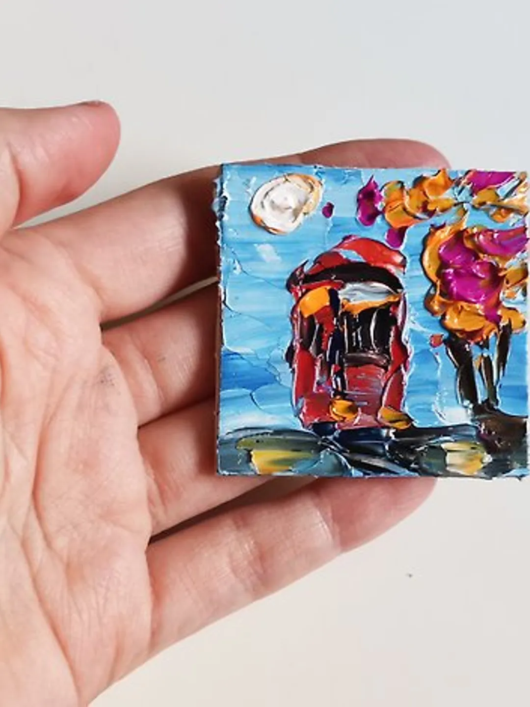 手工油畫 Tram Japanese 油畫原作 Painting Hand Painted 油畫 by Verafe