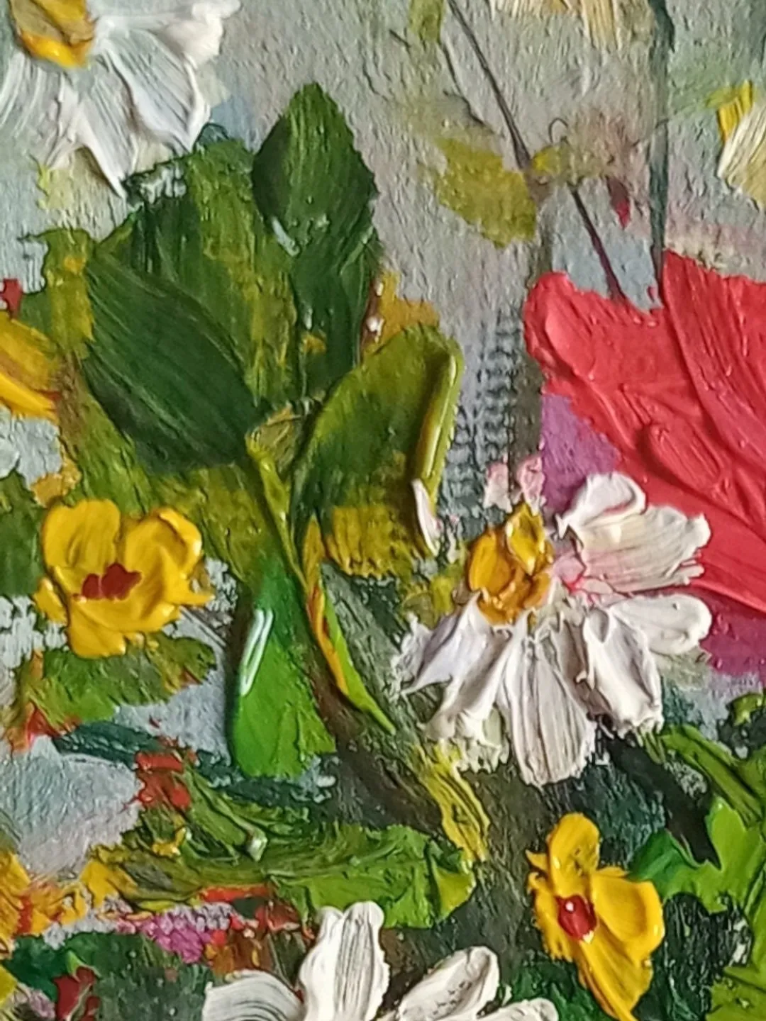 Red Roses Original Oil Painting Rose Flower Painting Wall Art Red Red ...
