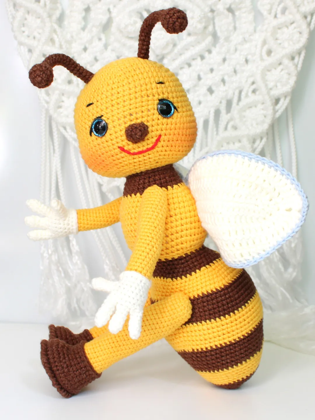 Bee amigurumi crochet pattern in English Wasp toy DIY plush toy insect Crochet tutorial PDF